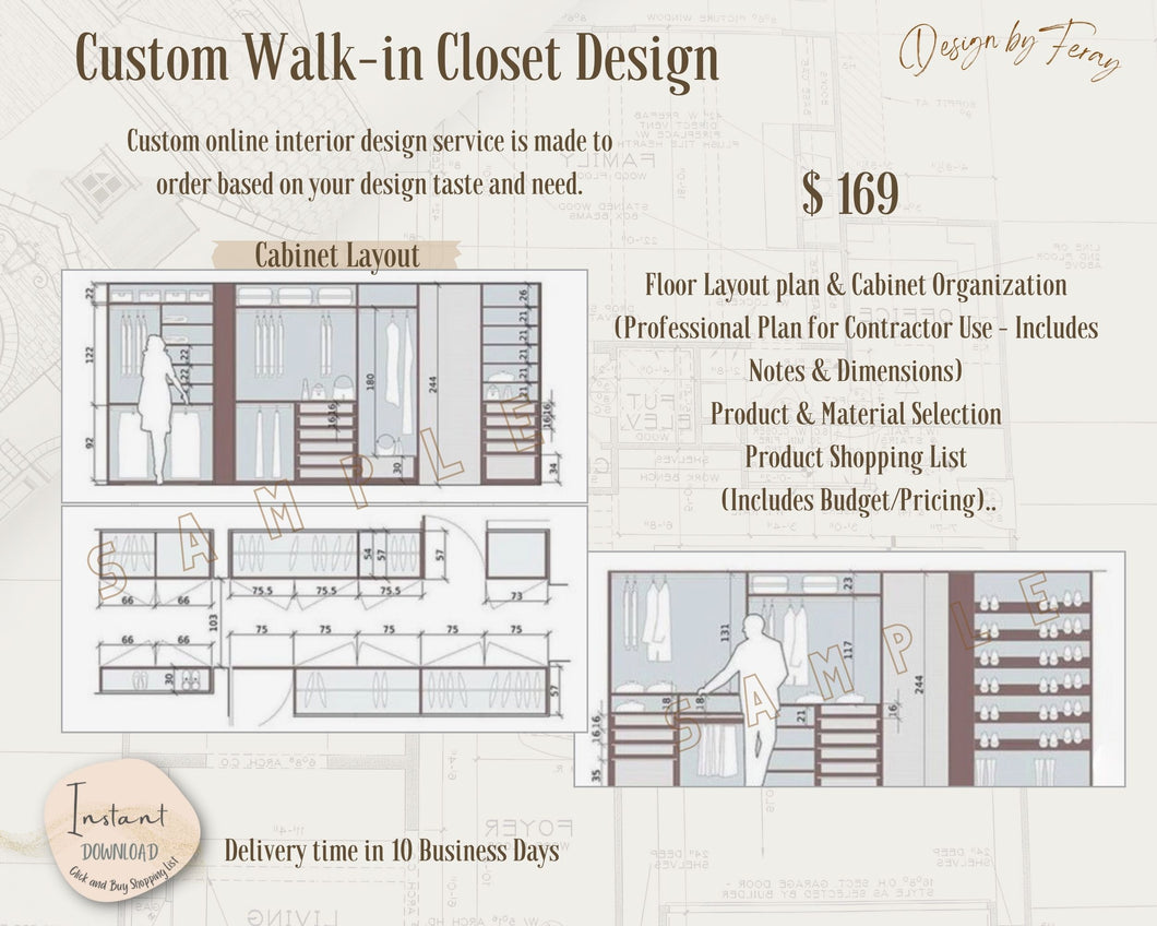 Custom Cabinet Layout Design | Virtual E-Design Service