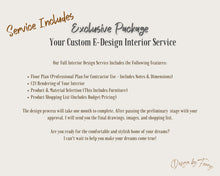 Load image into Gallery viewer, Exclusive Package Custom, Full Interior Design Package | Virtual Interior Design |E-Design
