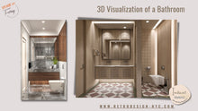 Load image into Gallery viewer, 3D Custom Bathroom View Renders | Virtual Interior Design |E-Design
