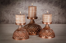 Load image into Gallery viewer, -Candleholder, Copper Plated  Candleholder
